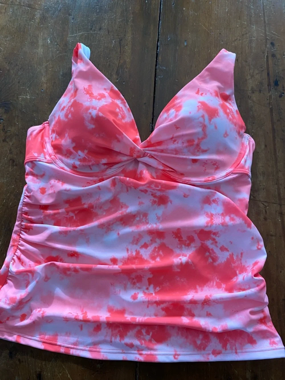 VENUS Coral Tie-Dye Tankini Top - Picture 2 of 6